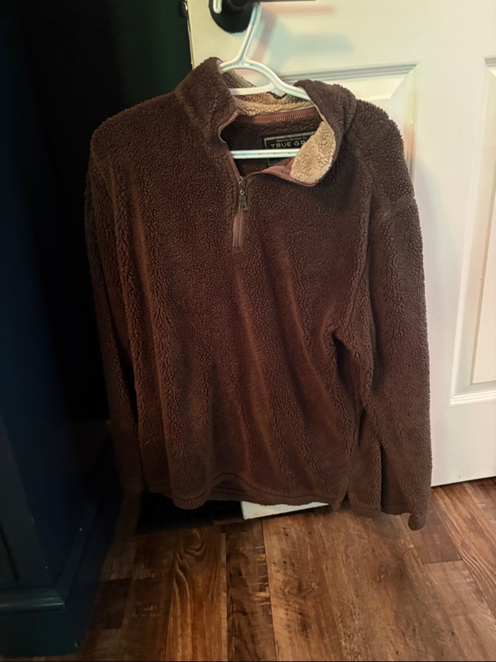 True Grit Brown Teddy Fleece Pullover Jacket